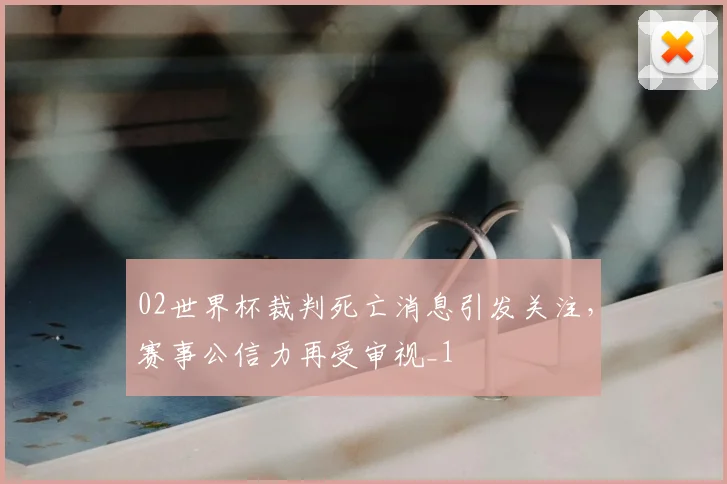 02世界杯裁判死亡消息引发关注，赛事公信力再受审视_1